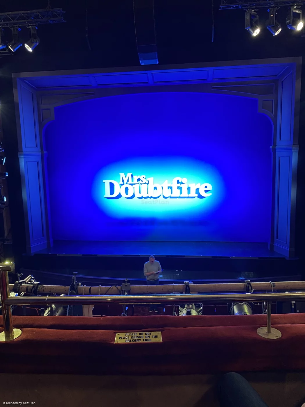 Shaftesbury Theatre Royal Circle B17 view from seat photo