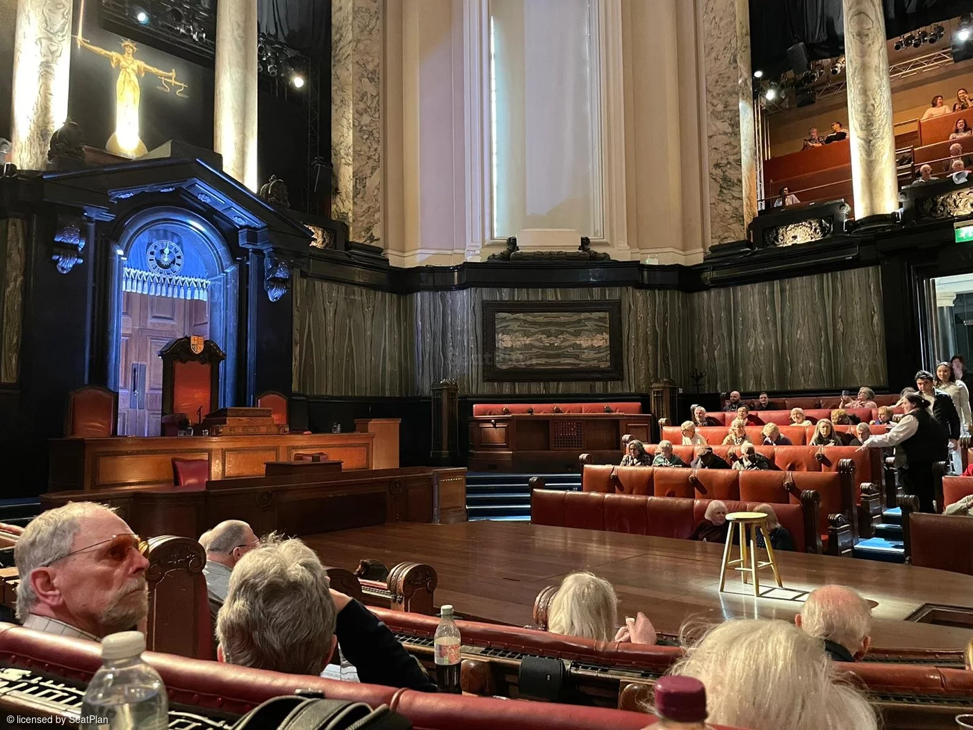 London County Hall Courtroom Stalls D85 view from seat photo