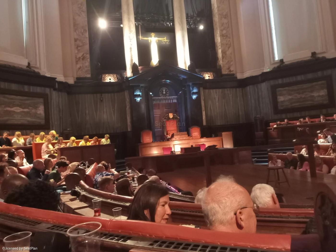 London County Hall Courtroom Stalls D88 view from seat photo