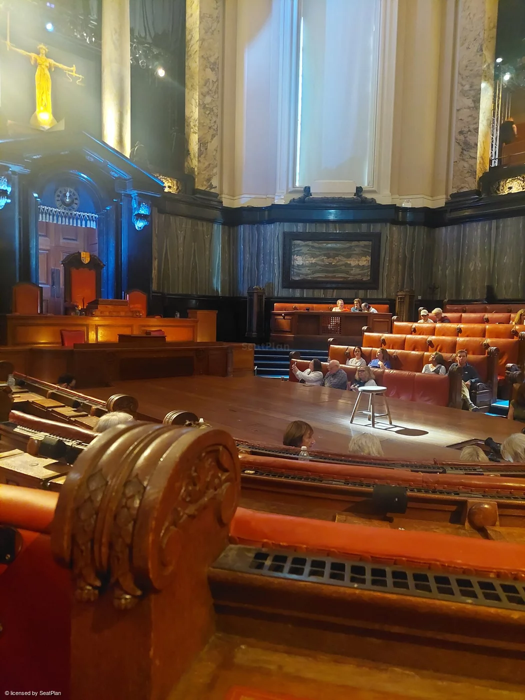 London County Hall Courtroom Stalls D87 view from seat photo