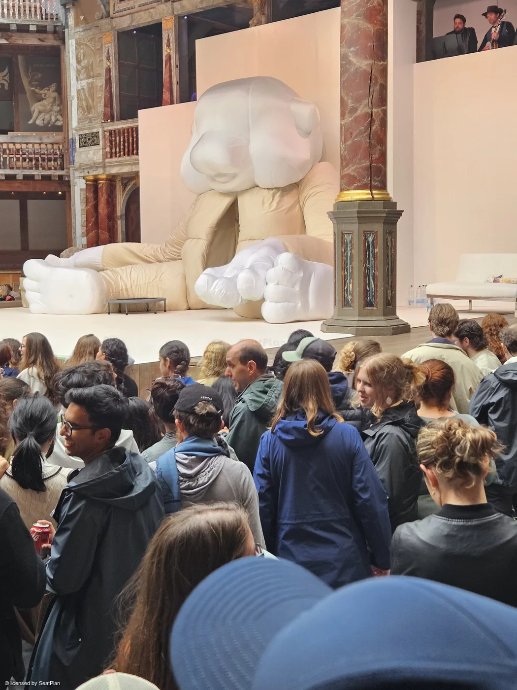 Shakespeare's Globe Theatre Lower Gallery - Bay E B21 view from seat photo