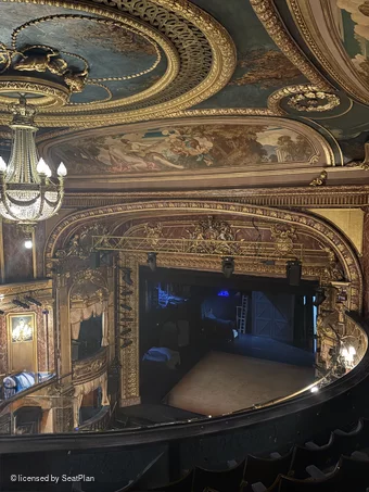 Theatre Royal Haymarket Upper Circle E3 view from seat photo