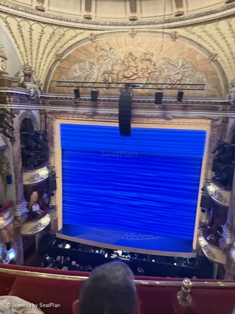 Novello Theatre Grand Circle B10 view from seat photo
