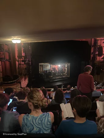 Longacre Theatre Mezzanine F20 view from seat photo