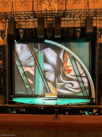 Longacre Theatre Mezzanine B106 view from seat photo