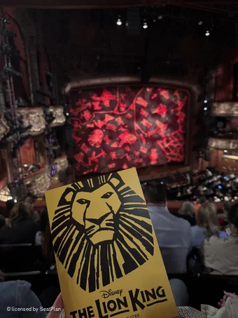 Lyceum Theatre Royal Circle E43 view from seat photo