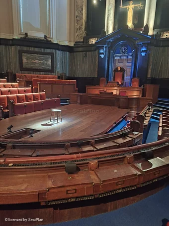 London County Hall Courtroom Stalls D99 view from seat photo