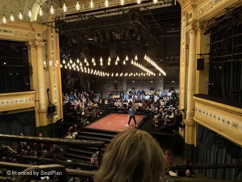Hudson Theatre Dress Circle B2 view from seat photo