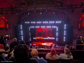 Dominion Theatre Circle L18 view from seat photo