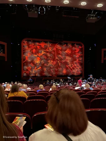 Minskoff Theatre Orchestra X101 view from seat photo