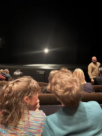 Barbican Theatre Stalls E7 view from seat photo