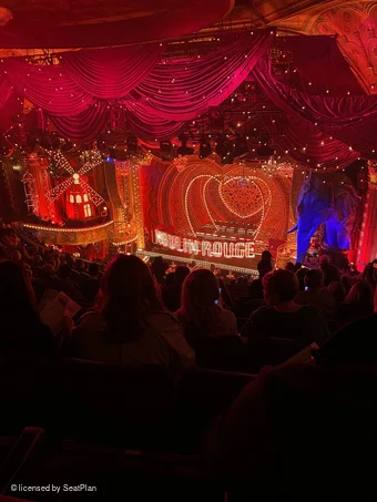 Al Hirschfeld Theatre Mezzanine Q22 view from seat photo