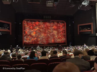 Minskoff Theatre Orchestra X106 view from seat photo