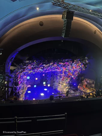 Cambridge Theatre Upper Circle J37 view from seat photo