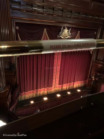 St Martin's Theatre Upper Circle A1 view from seat photo