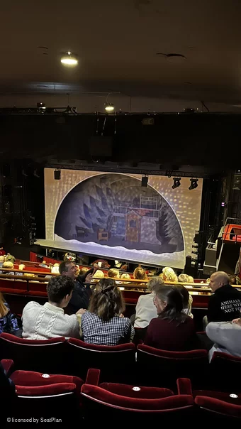 Peacock Theatre Dress Circle J1 view from seat photo