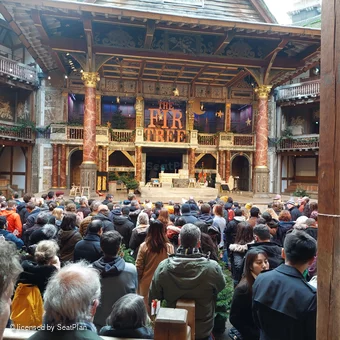 Shakespeare's Globe Theatre Lower Gallery - Bay J C43 view from seat photo