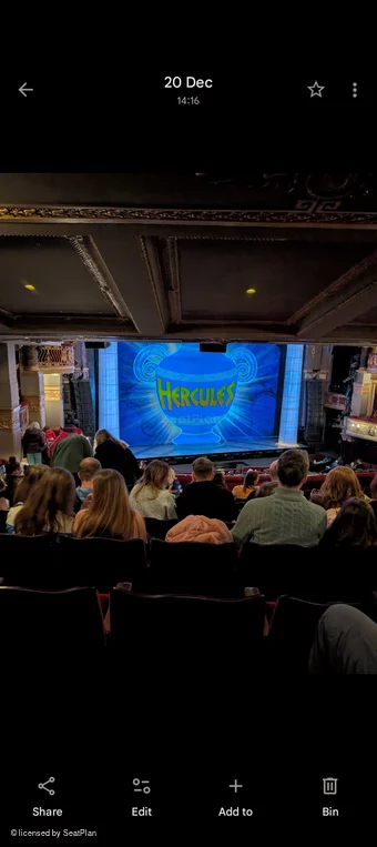 Theatre Royal Drury Lane Royal Circle K41 view from seat photo