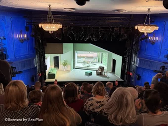 Hayes Theater Mezzanine H112 view from seat photo