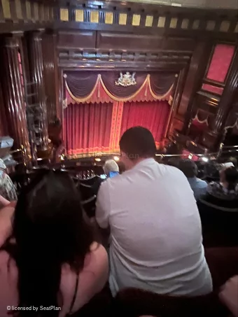 St Martin's Theatre Upper Circle F1 view from seat photo