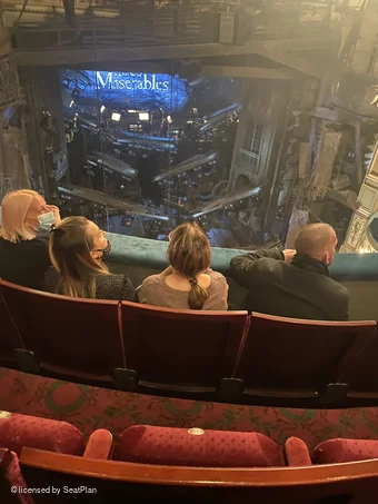 Sondheim Theatre Grand Circle C22 view from seat photo