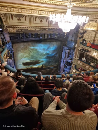 Sondheim Theatre Grand Circle F25 view from seat photo