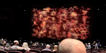 Minskoff Theatre Orchestra S120 view from seat photo