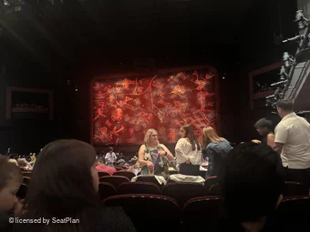 Minskoff Theatre Orchestra W129 view from seat photo