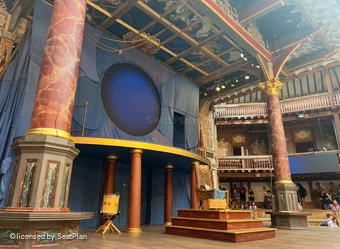 Shakespeare's Globe Theatre Yard Standing A34 view from seat photo