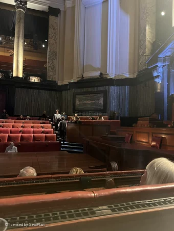 London County Hall Courtroom Stalls D109 view from seat photo
