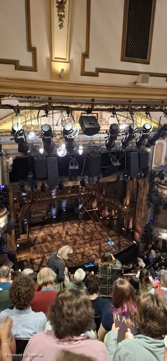 Victoria Palace Theatre Grand Circle J37 view from seat photo