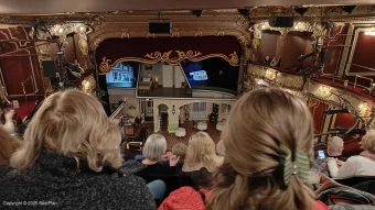 Apollo Theatre Grand Circle F18 view from seat photo