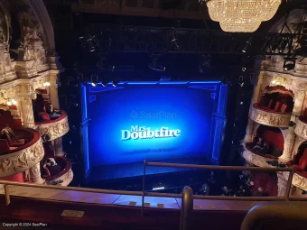 Shaftesbury Theatre Grand Circle G24 view from seat photo