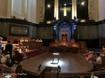 London County Hall Courtroom Stalls C63 view from seat photo