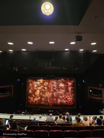 Minskoff Theatre Mezzanine H131 view from seat photo
