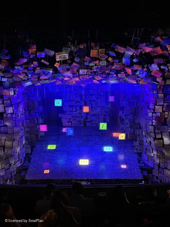 Cambridge Theatre Upper Circle F16 view from seat photo