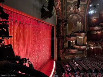 New Amsterdam Theatre Mezzanine BOX 5 1 view from seat photo