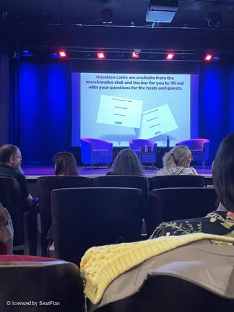 Leicester Square Theatre Stalls D15 view from seat photo