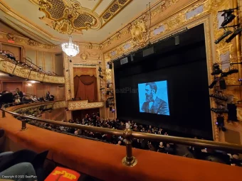 Longacre Theatre Mezzanine A7 view from seat photo