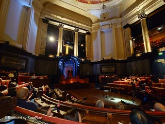 London County Hall Courtroom Stalls D89 view from seat photo