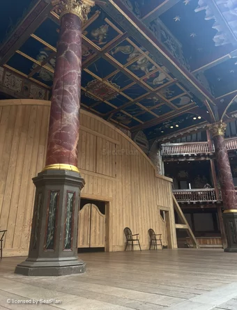 Shakespeare's Globe Theatre Yard Standing A29 view from seat photo