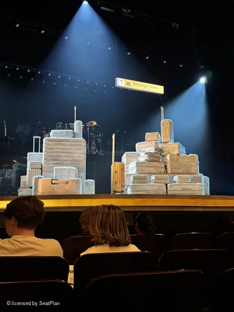 Longacre Theatre Orchestra E115 view from seat photo