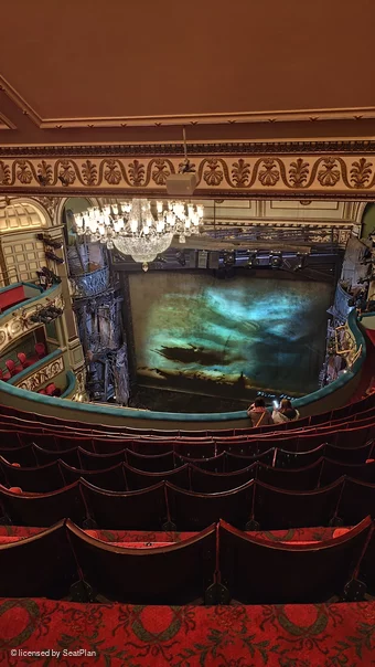 Sondheim Theatre Grand Circle K6 view from seat photo