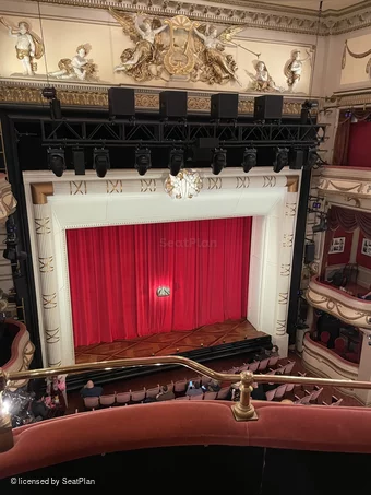 Noel Coward Theatre Grand Circle B23 view from seat photo