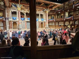 Shakespeare's Globe Theatre Lower Gallery - Bay J D52 view from seat photo