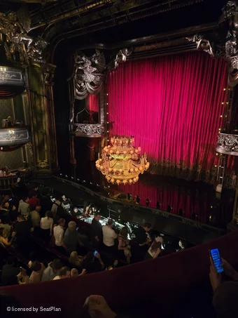 His Majesty's Theatre Royal Circle B8 view from seat photo