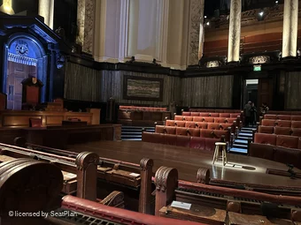 London County Hall Courtroom Stalls D84 view from seat photo