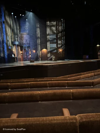 Barbican Theatre Stalls F33 view from seat photo