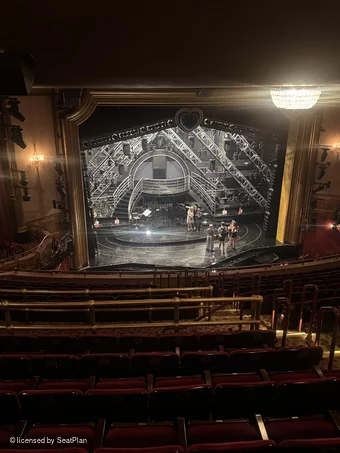 St James Theatre Mezzanine Q13 view from seat photo