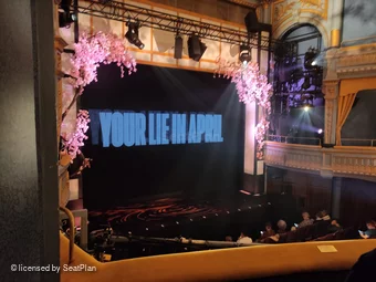 Harold Pinter Theatre Dress Circle B19 view from seat photo